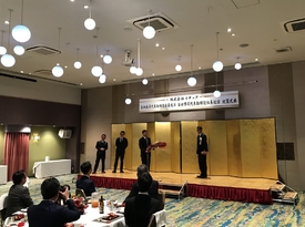 社長交代式、会長への感謝